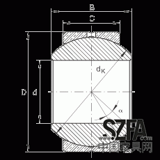 關(guān)節(jié)軸承 GE10-PB, 根據(jù) DIN ISO 12 240-1 標(biāo)準(zhǔn)，尺寸系列 K，需維護(hù)